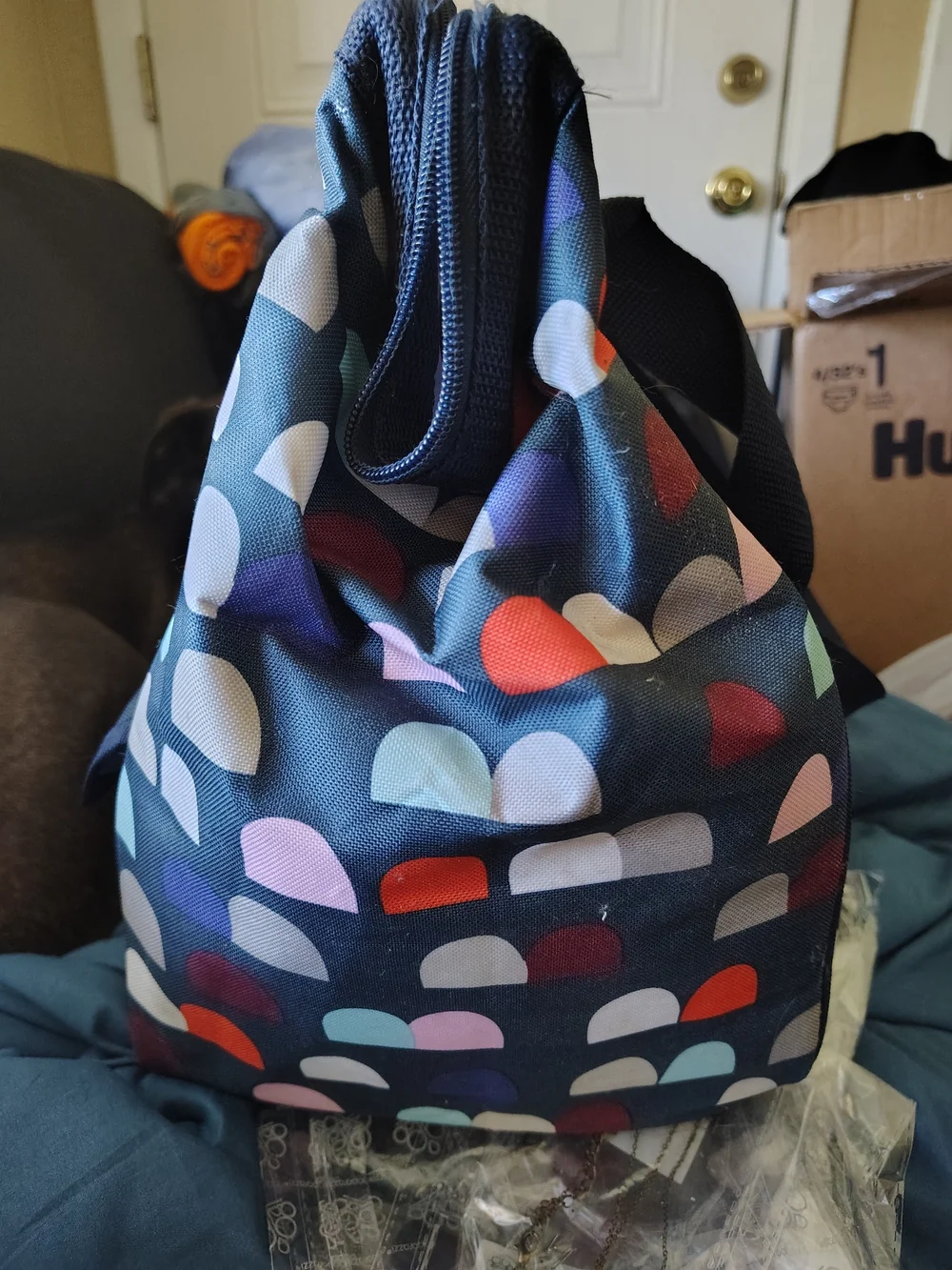 thirty-one Navy Tote with Multicolor Arch Print
